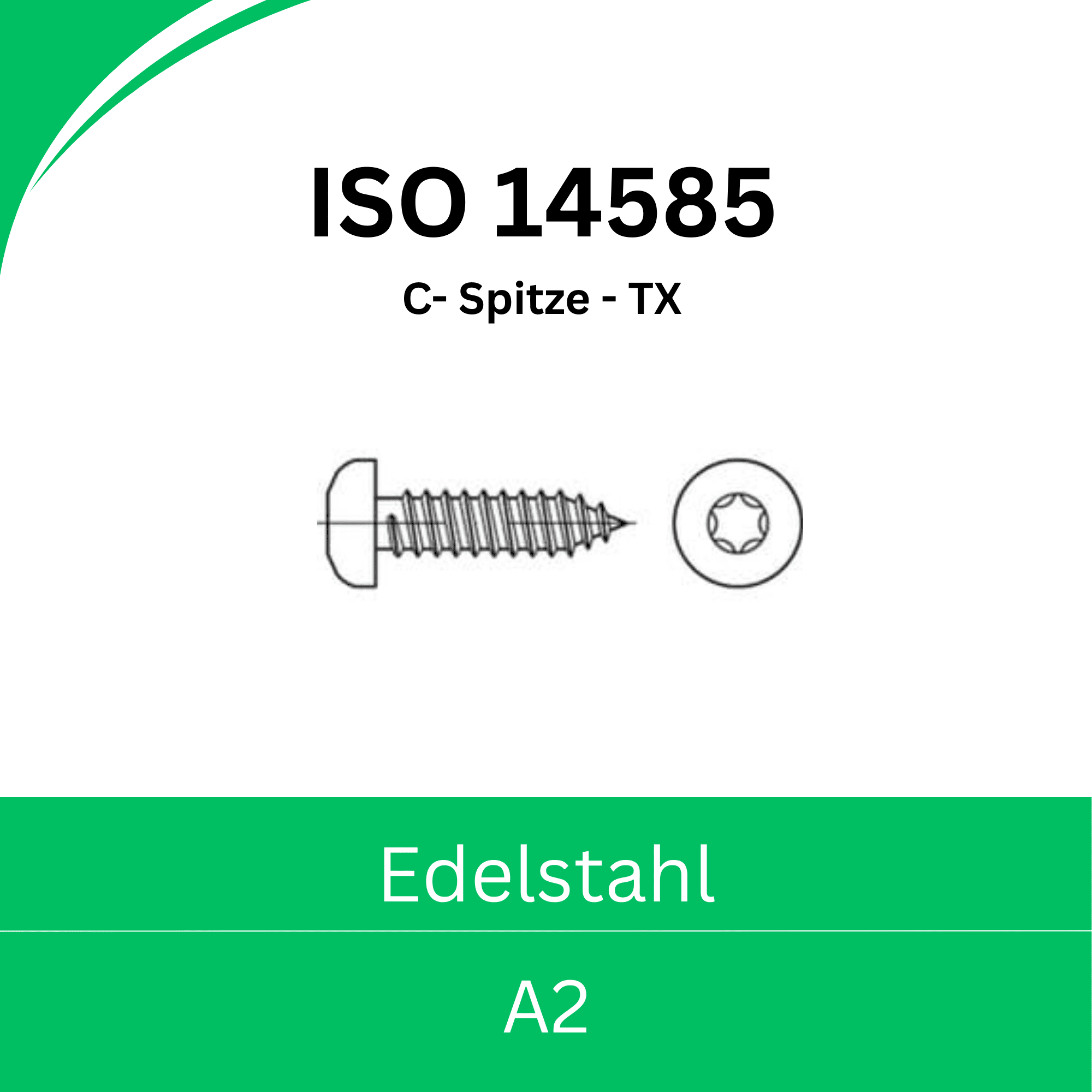 Bild von ➤ Kategorie: DIN 14585 -C-Spitze-TX- (Edelstahl A2)